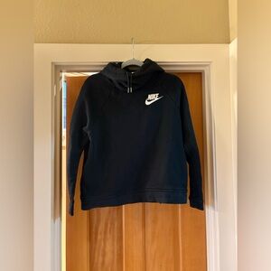 Nike Black Hoodie with White Logo